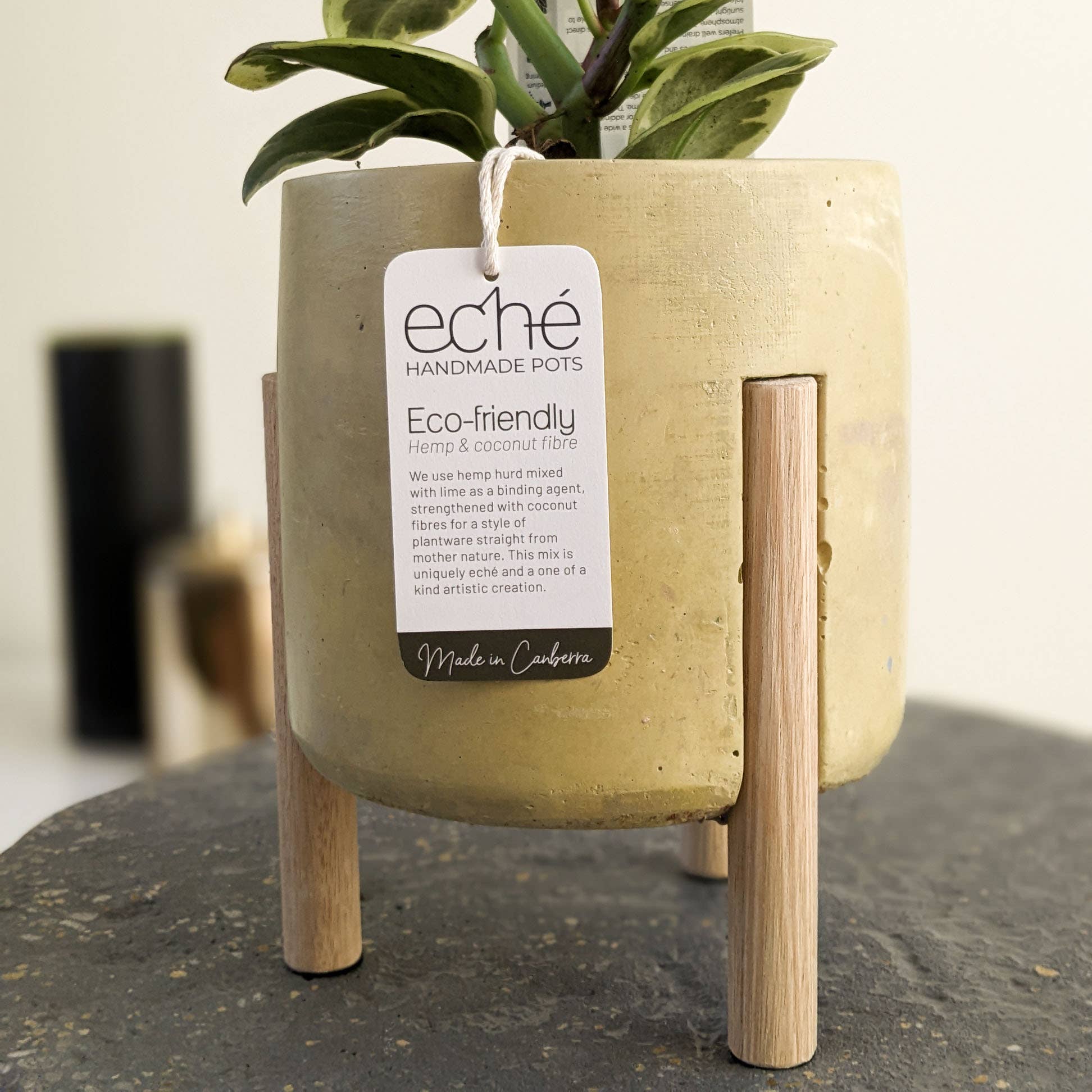 Eché pots - Wholesale Plant pot - Hemp & Coconut fibre 3-Leg Pot, Handcrafted in Australia5