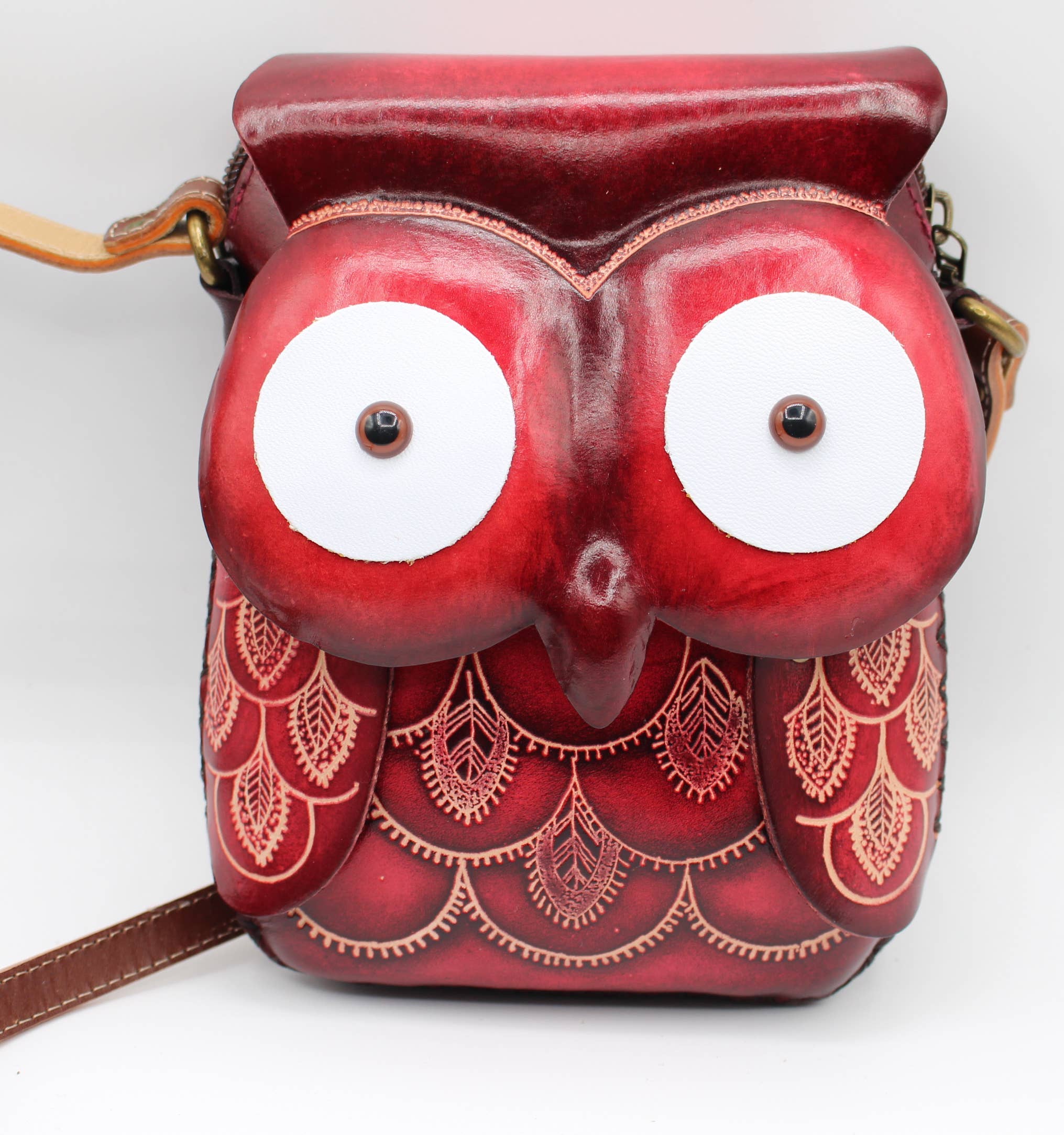 Sunflower Handmade leather inc - Wholesale Crossbody Bag - Women's - Leather large owl purse handbag crossbody10