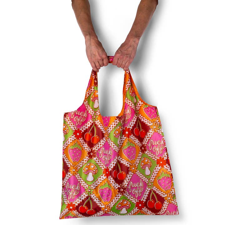 Yellow Owl Workshop – Engroshandel Indkøbspose/indkøbstaske – F*ck Off Retro Art Sack® – Miljøvenlig Genanvendelig Tote Taske2