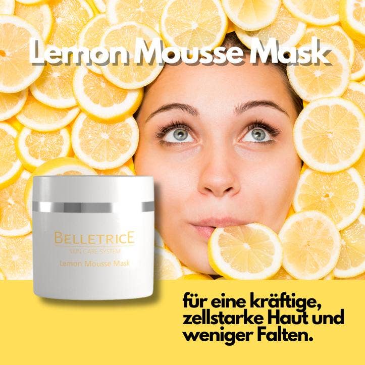 Belletrice Cosmetics - Vendita all'ingrosso Maschera viso - Maschera alla mousse di limone - Maschera idratante / da notte3