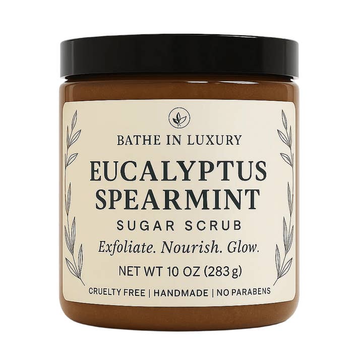 Eucalyptus Spearmint Sugar Scrub for wholesale by Bathe in Luxury