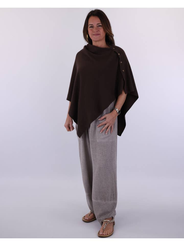 Cadenza Italy Ltd – wholesale Poncho – Women's – Summer Poncho with Buttons