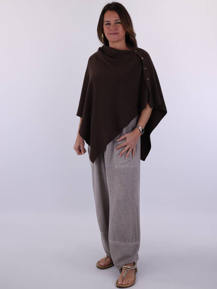 Cadenza Italy Ltd – wholesale Poncho – Women's – Summer Poncho with Buttons