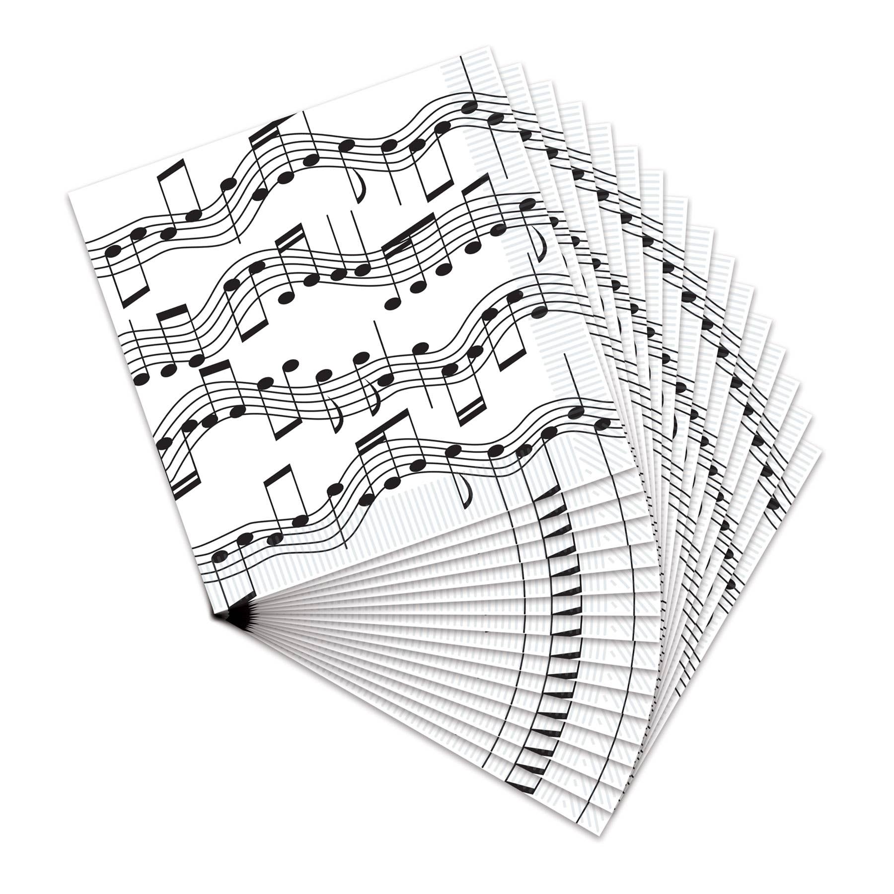 Beistle - Wholesale Disposable Napkin - Musical Notes Beverage Napkins, 2 ply, 16 per package5