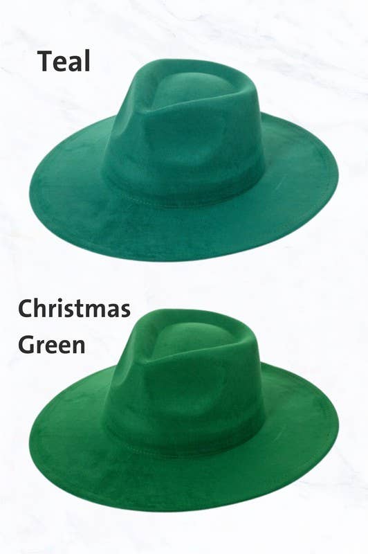 Suzie Q USA - Vendita all'ingrosso Fedora - Donna - Cappello Fedora in Camoscio con Ampie Tese e Corona a Goccia3