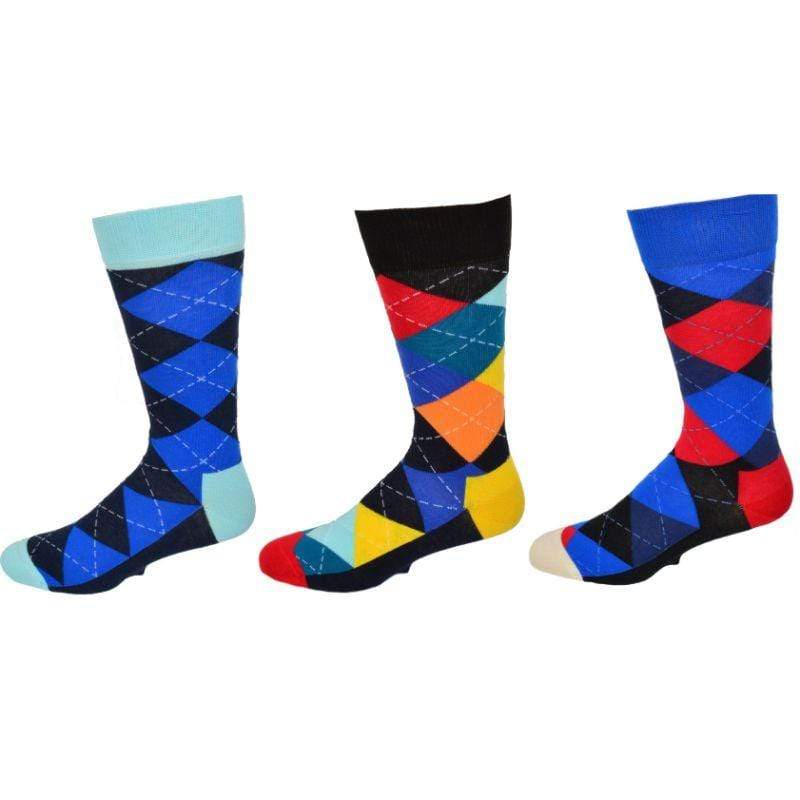 Wear Sierra – wholesale Socks – Men's – Men's Colorful Crew Socks in Combed Cotton (3 Pair Packs)9