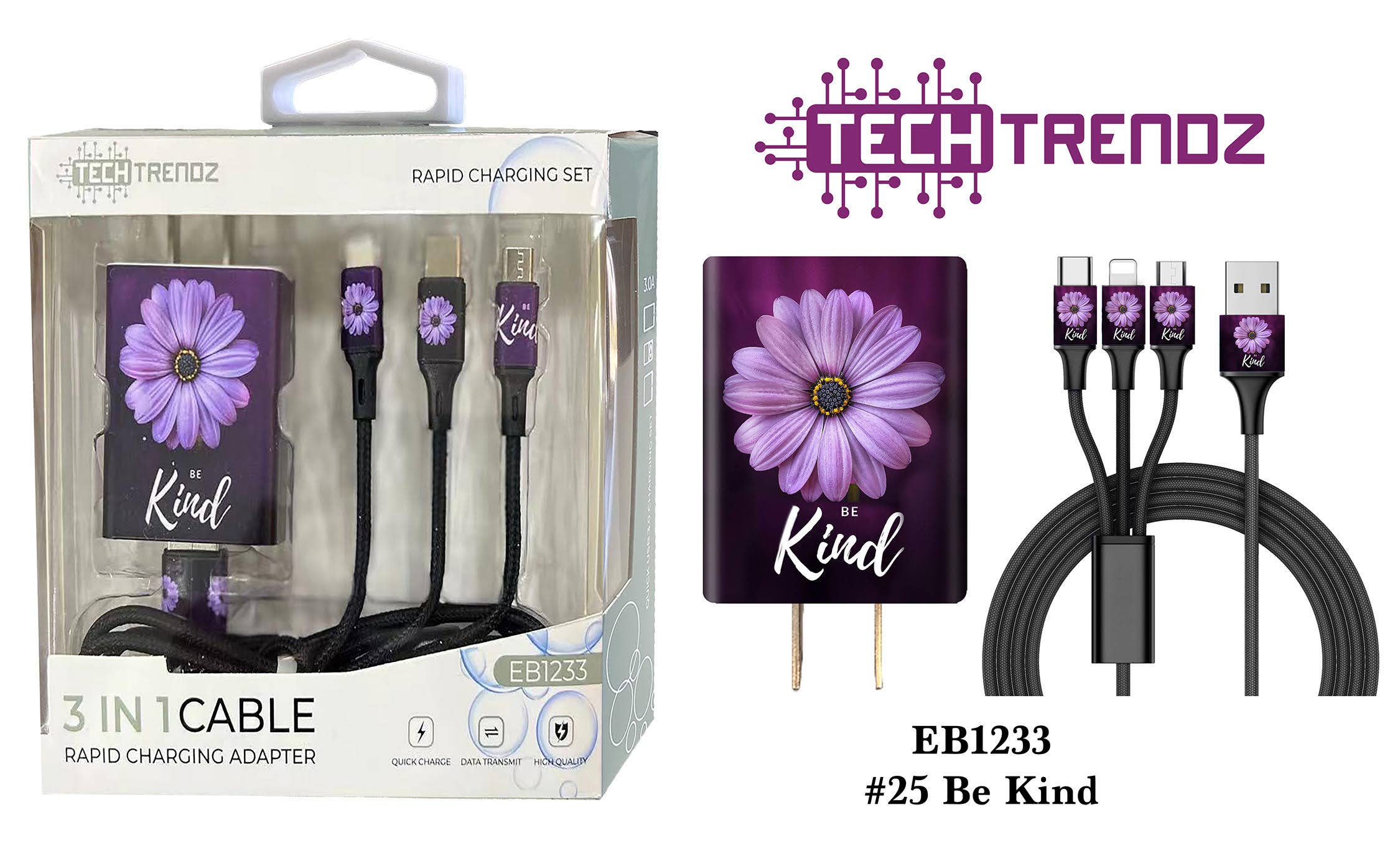 Tech Trendz – wholesale Charging cable – Quick Charging All In One Set12