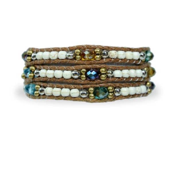 Crystal handmade wrap bracelet - Bohemian bracelet for wholesale by SoulTika