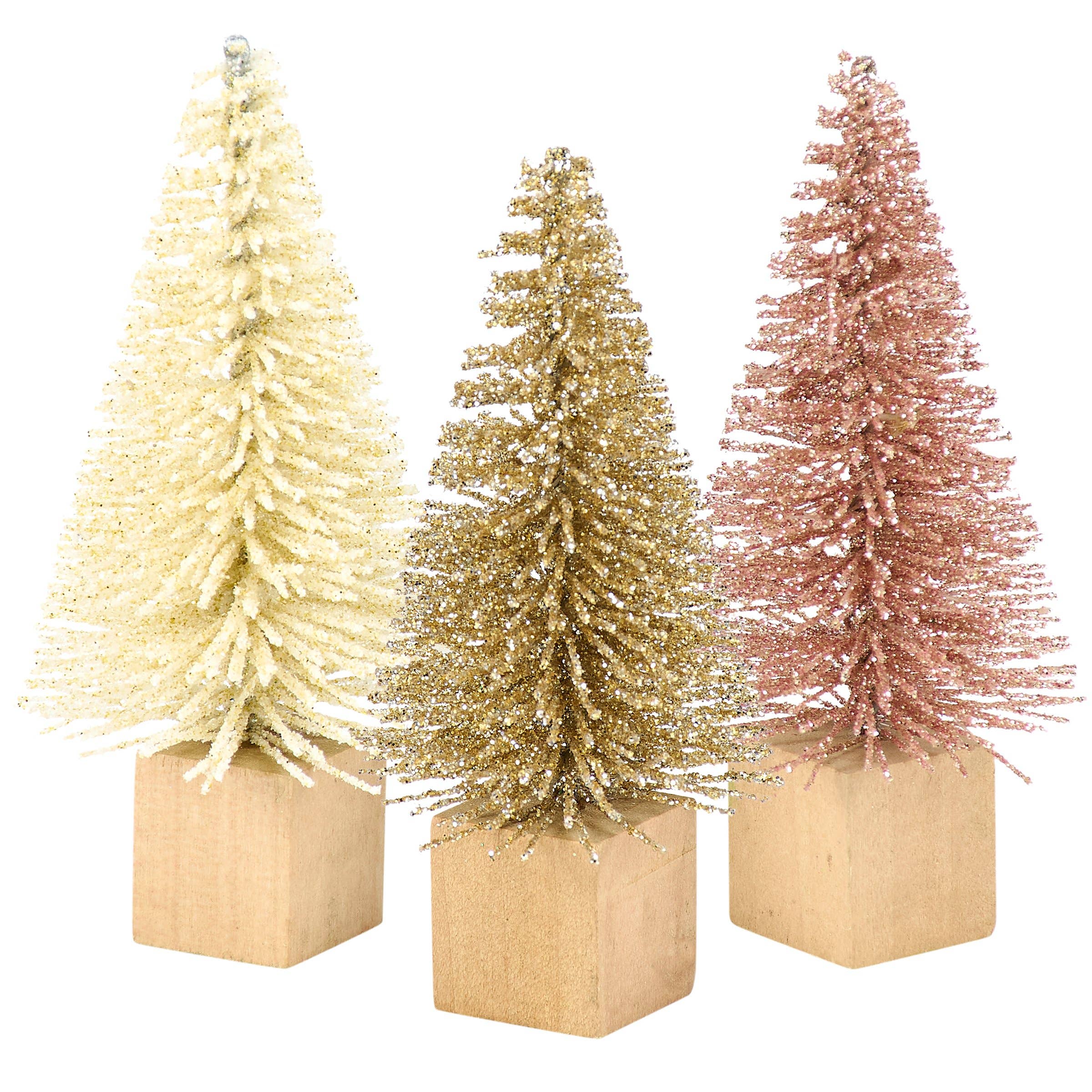 Primitives by Kathy - Wholesale Artificial Christmas Tree - Mini Bottle Brush Tree Set0