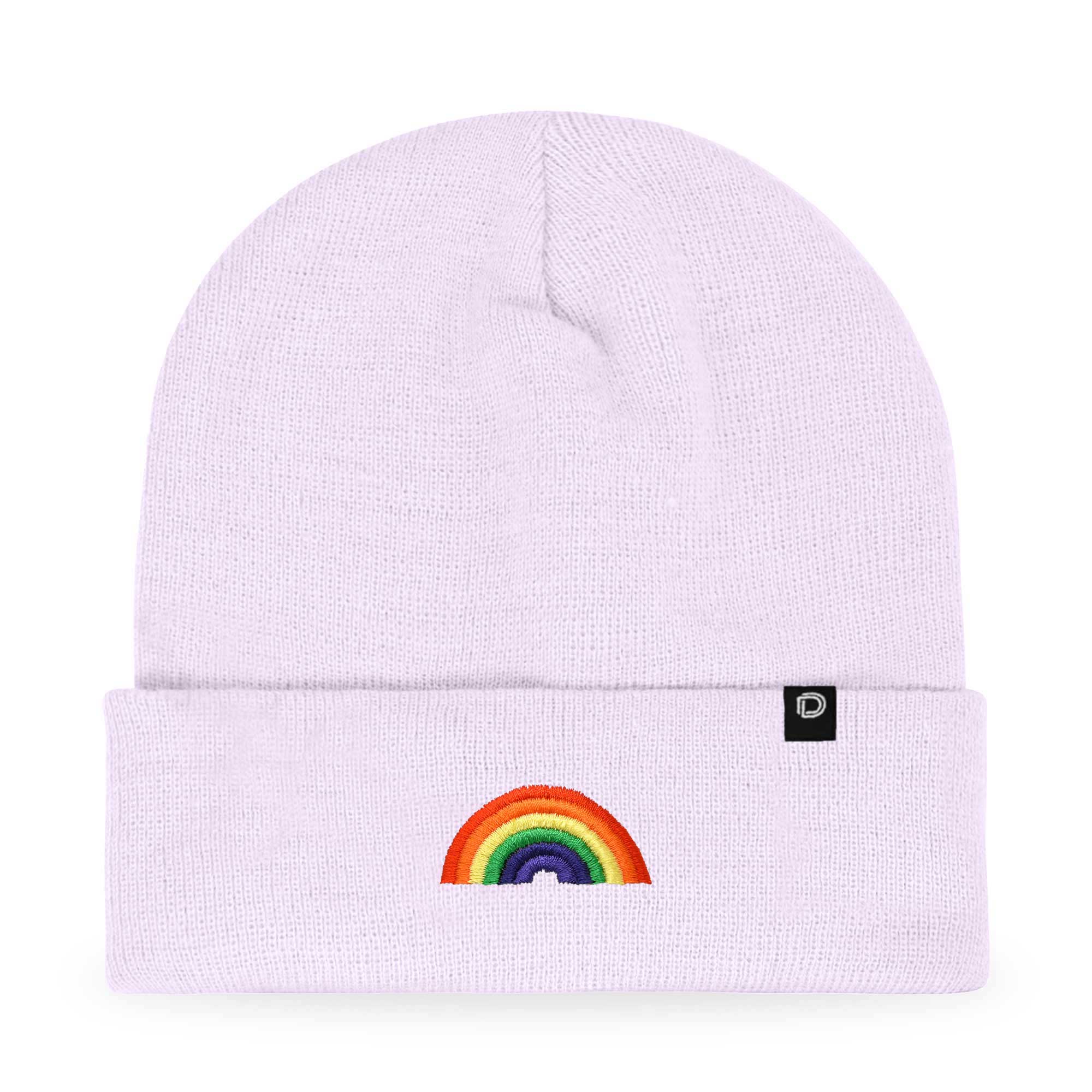 Dalix - Wholesale Beanie - Women's - Dalix Embroidered Rainbow Beanie Cap Cuffed Knit Hat Women20