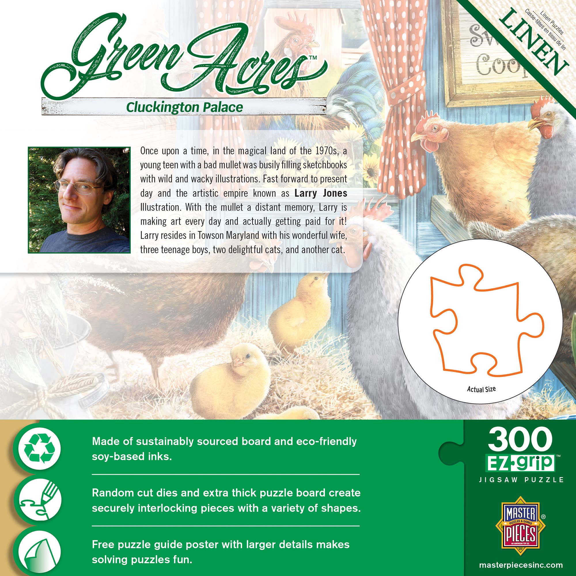 Masterpieces Puzzles - Wholesale Puzzle - Adult - Green Acres - Cluckington Palace 300 Piece EZ Grip Puzzle2