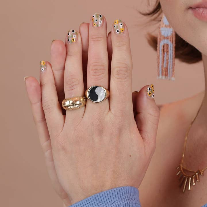 Take Shape Studio - Wholesale Signet Ring - Classic Inlay Signet Ring (5 stone options)1