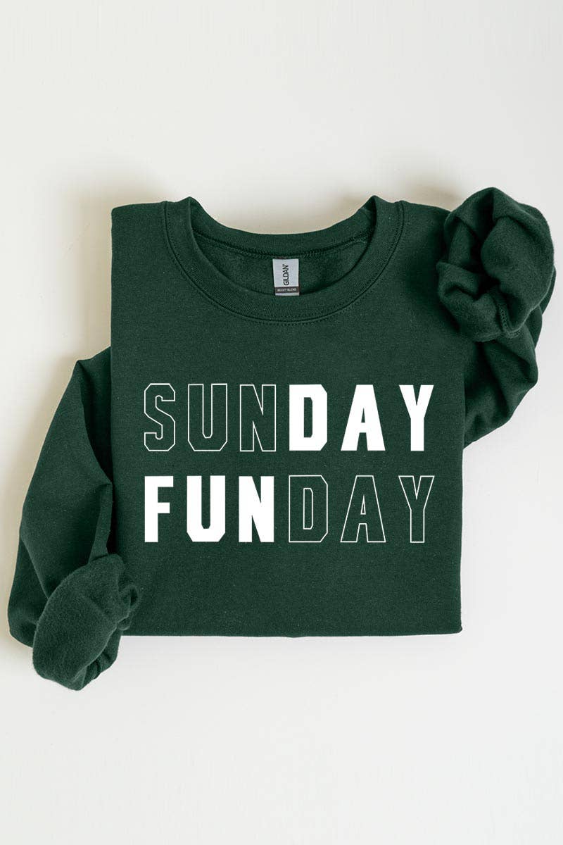 COLORBEAR - Vente Sweat-shirt à imprimés – femme - Chandails en molleton à motif graphique Sunday Funday11