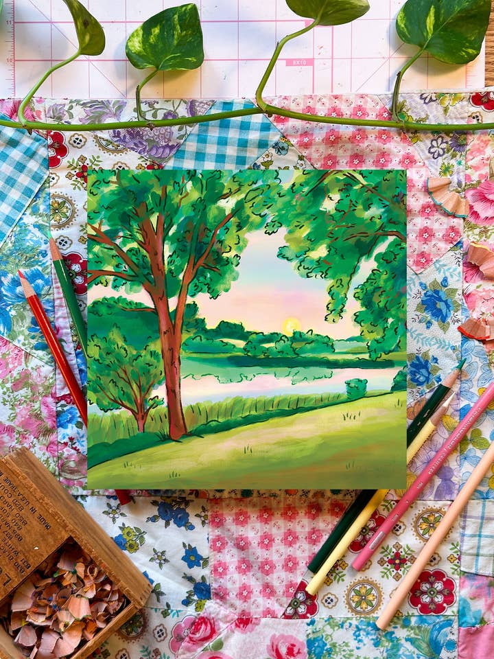 Resting River | 8x8 Print for wholesale by Everyday Antonia Mae