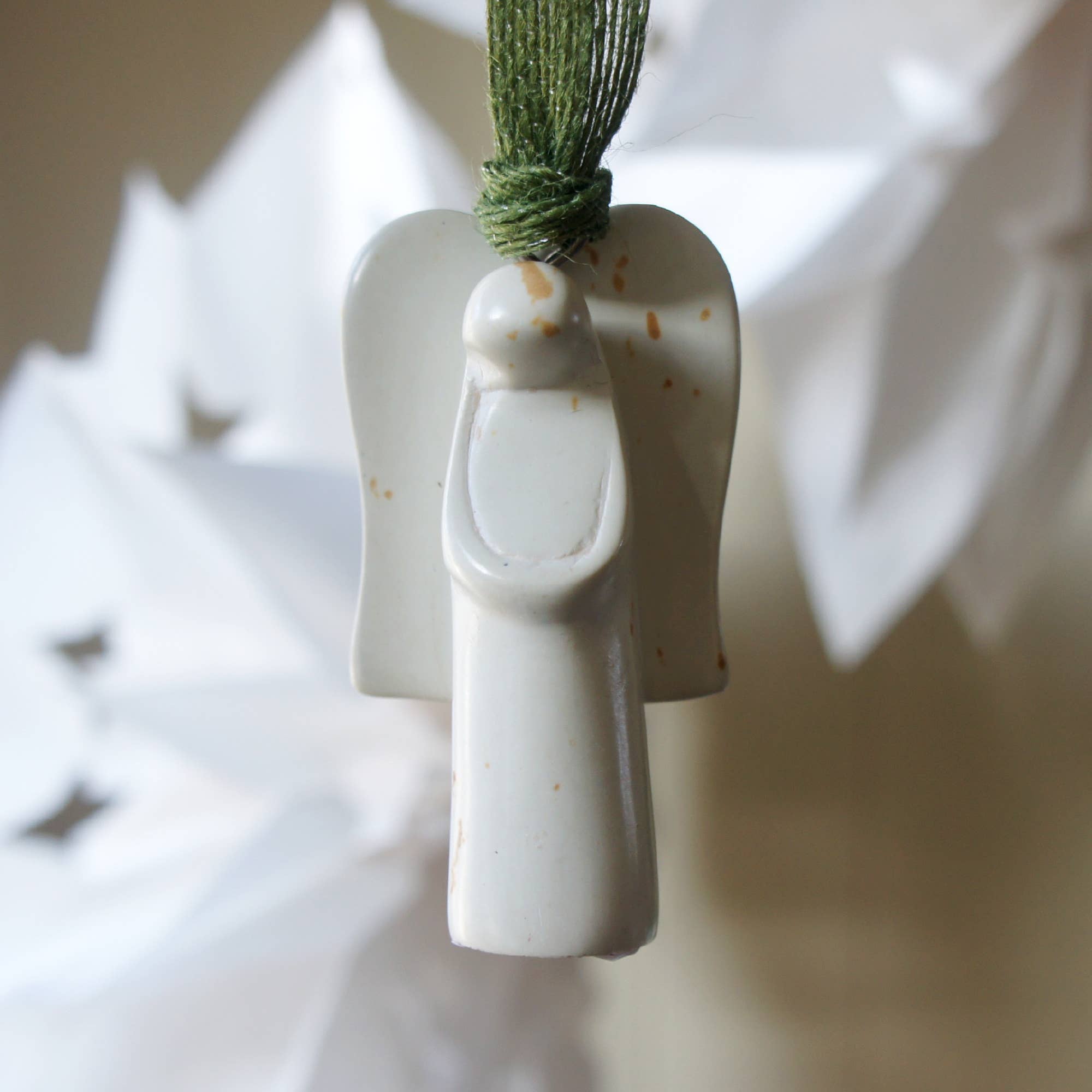 Venture Imports LLC – wholesale Ornament – Stone Angel Ornament - Natural Stone3