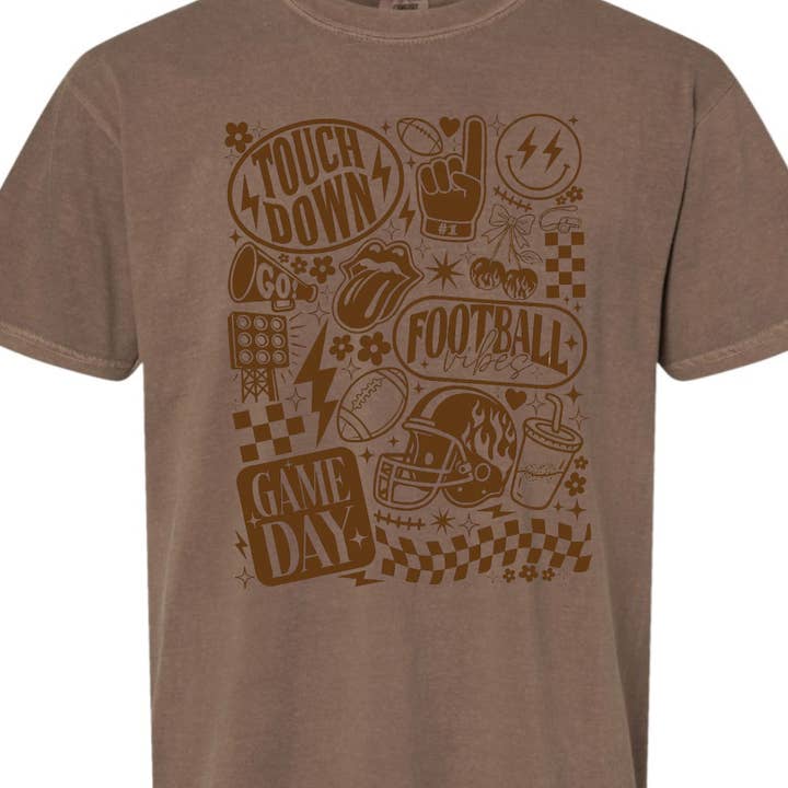 Kiki's Boutique - Wholesale Screen Printed T-Shirt - Women's - Vintage Football Comfort Color Tee 2