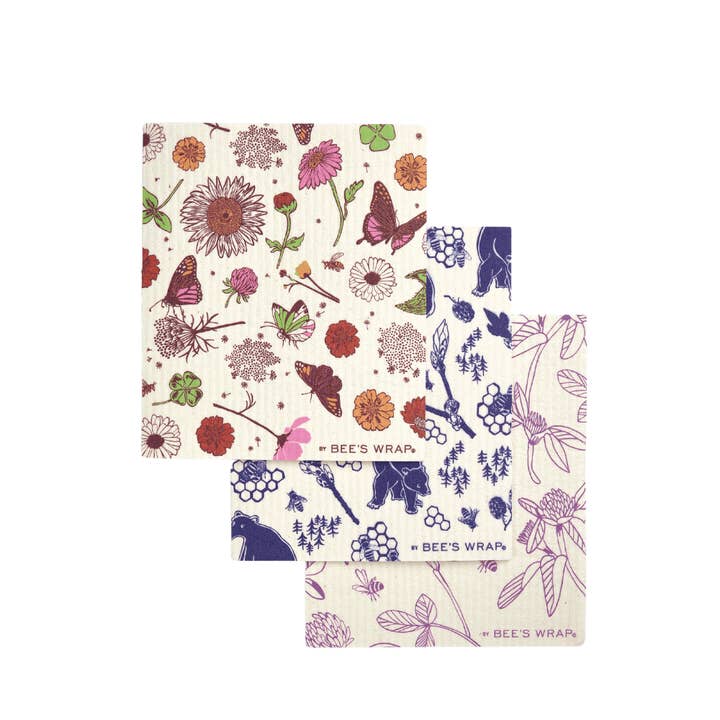Bee's Wrap - Wholesale Dishcloth - Swedish Dishcloth 3 Pack - Original Mixed Prints