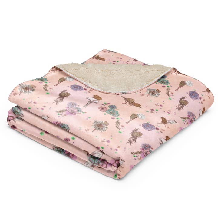 Mousey Flowers Sherpa-Decke, Baby für den Großhandel von 3rd Eye Textile Art