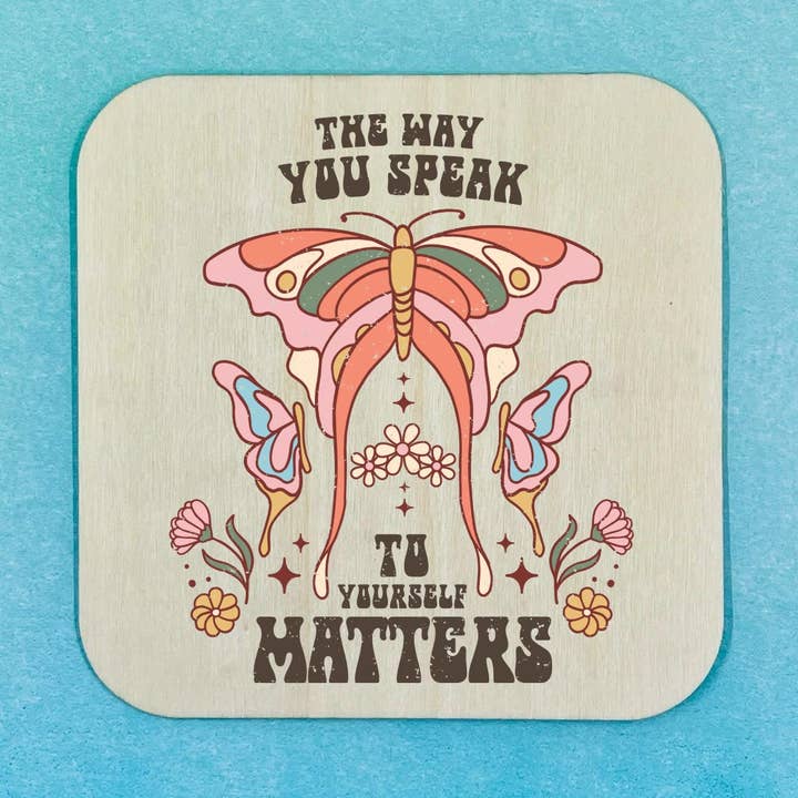 Sous-verre en bois - La façon dont vous vous parlez compte pour la vente par 143 Gumdrops