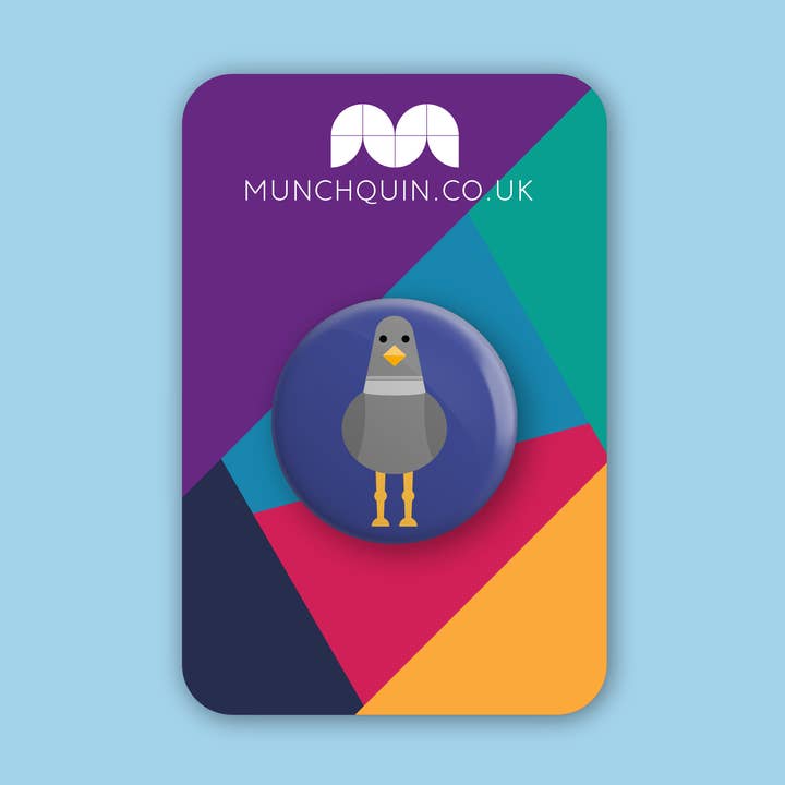 Hey There Munchquin - Wholesale Lapel Pin/Button - 38MM PIGEON BUTTON BADGE0