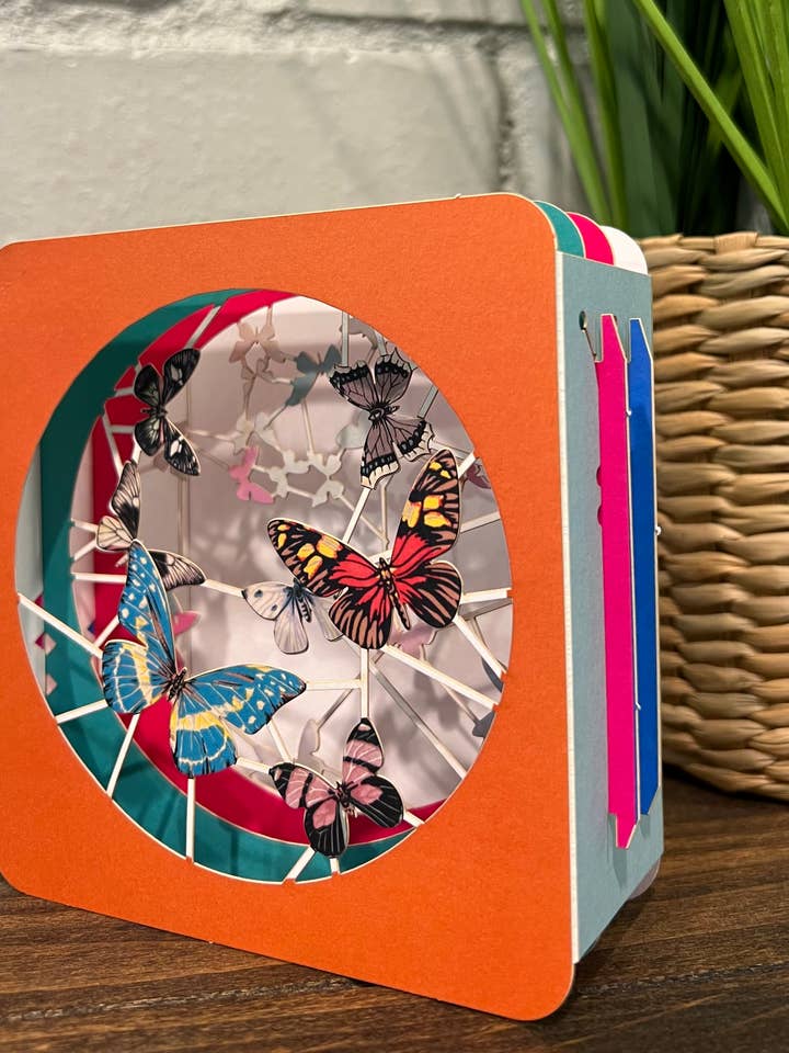 Carte de vœux de tous les jours Butterflies Art Box pour la vente par Shadywood Designs