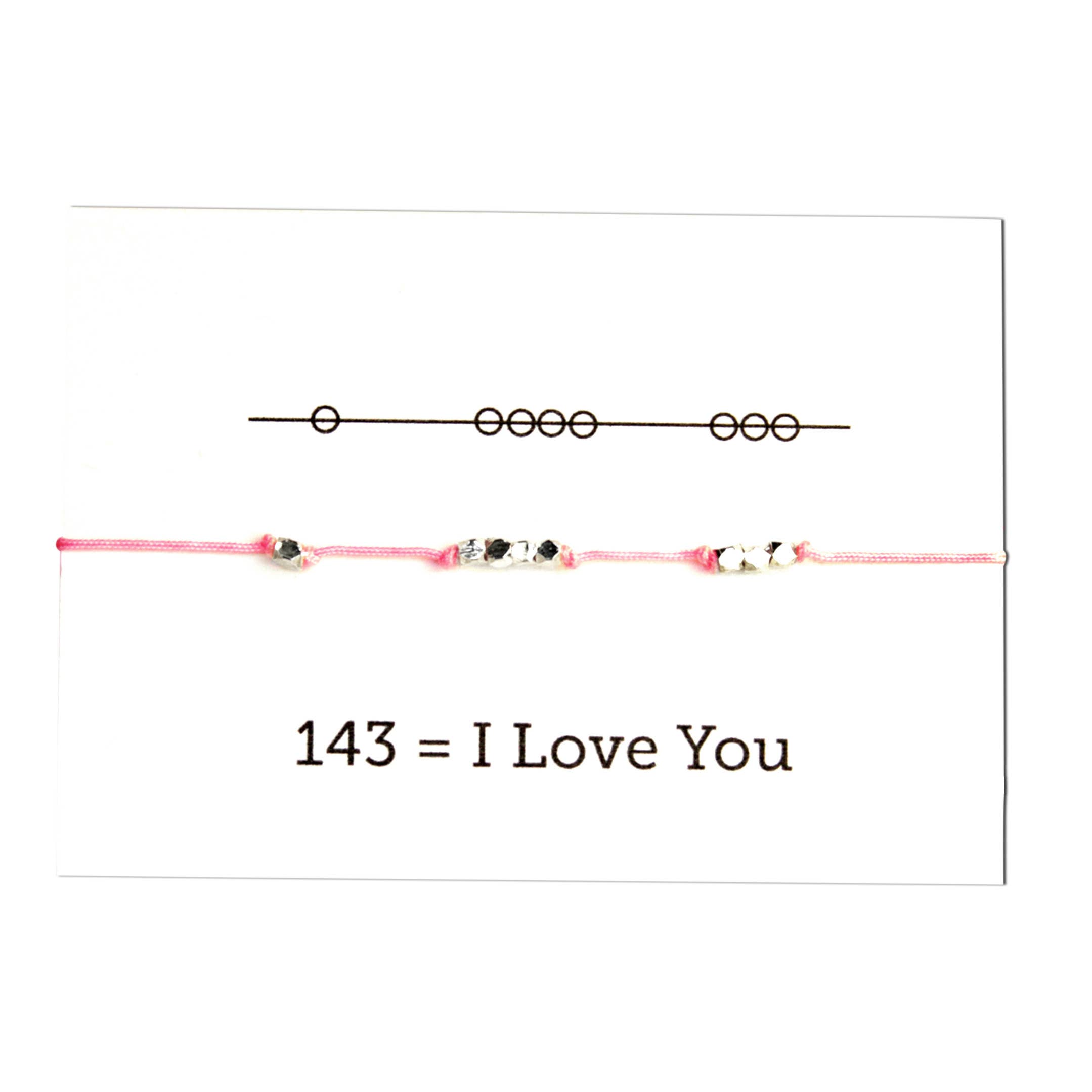 Sunday Girl by Amy DiLamarra - Vente Bracelet de perles - LSB-PIN | Bracelet à 143 cordes I Love You - Rose2