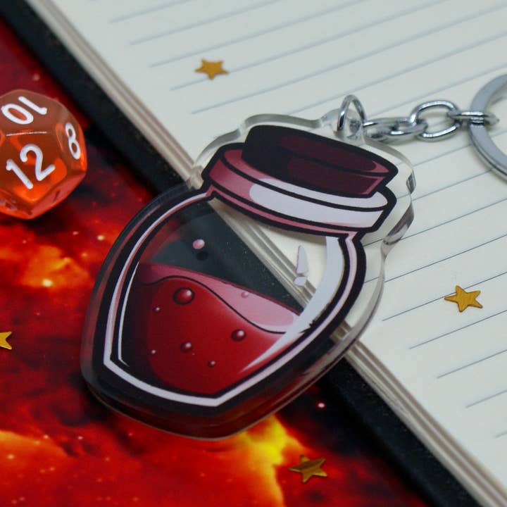 Red Potion Acrylic Keychain 2.5inch | DnD Pathfinder TTRPG Fantasy Gifts & Ita Bag Accessories and other Purchase Wholesale dnd gel polish collection. Free Returns & Net 60 Terms on Faire trending on Faire.