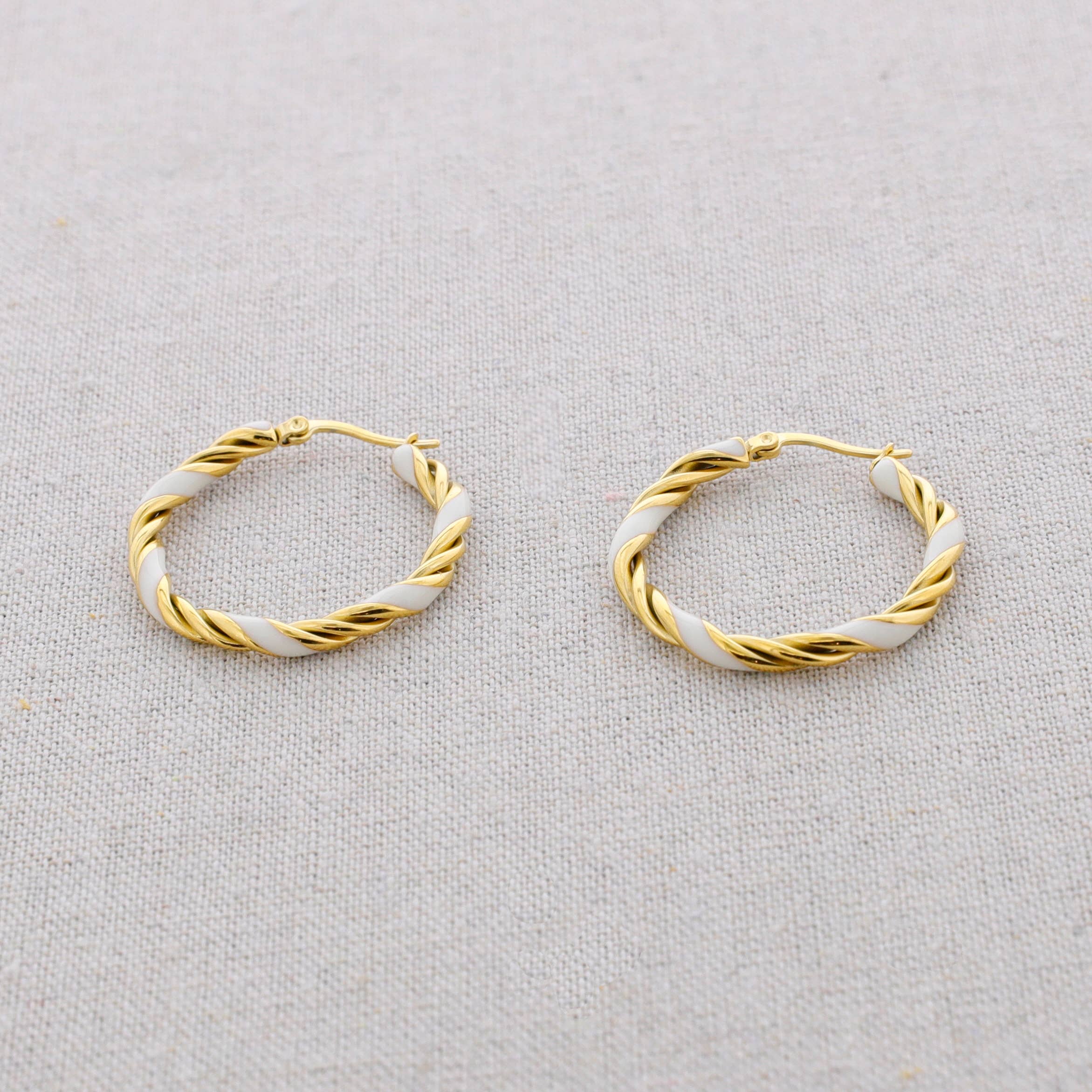 Sonata – wholesale Hoop-örhängen – Emaljerade stålringörhängen3