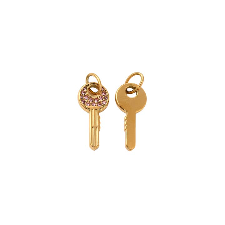 The Charm Bar Company - Wholesale Individual Charm/Pendant - * Gold Home Sweet Home Key Charm- Assorted