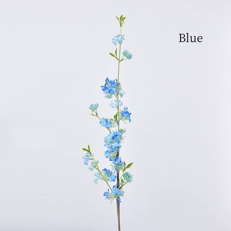 ACNITE(We cover U.S. import duties) - Vente Fleurs artificielles - Neige artificielle saule Fleur violette décoration maison/mariage3