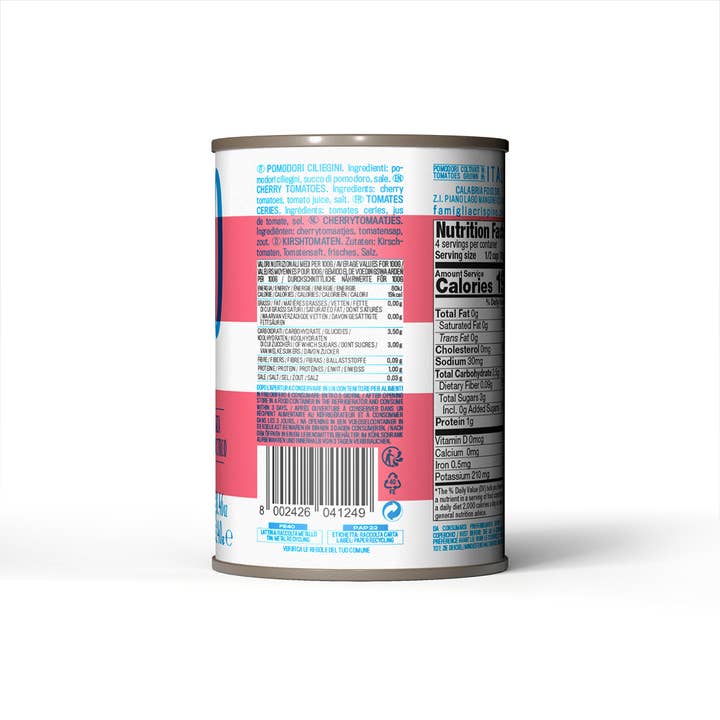 Famiglia Crispino - Vendita all'ingrosso Salsa - POMODORI CILIEGINI IN SUCCO DI POMODORO | SENZA ACIDO CITRIC