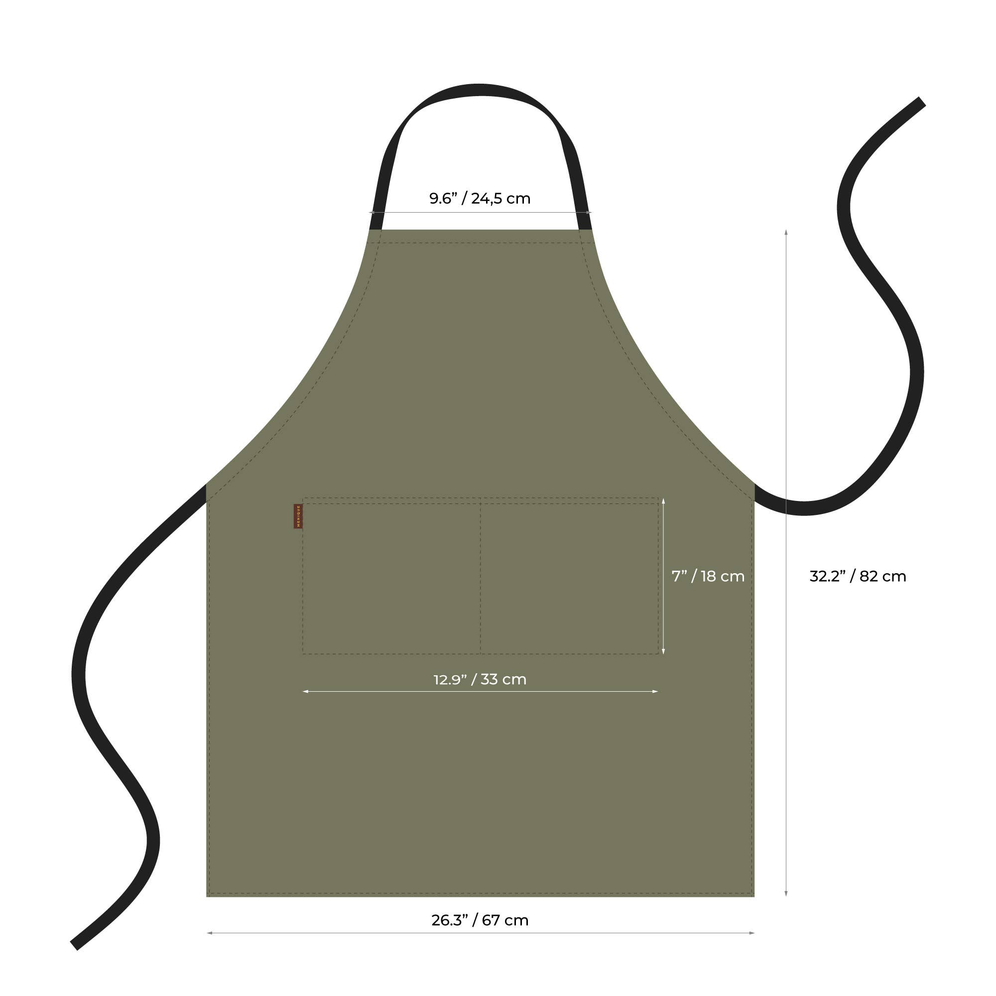 menique – Engroshandel Forklæde – Justerbart forklæde i hør11
