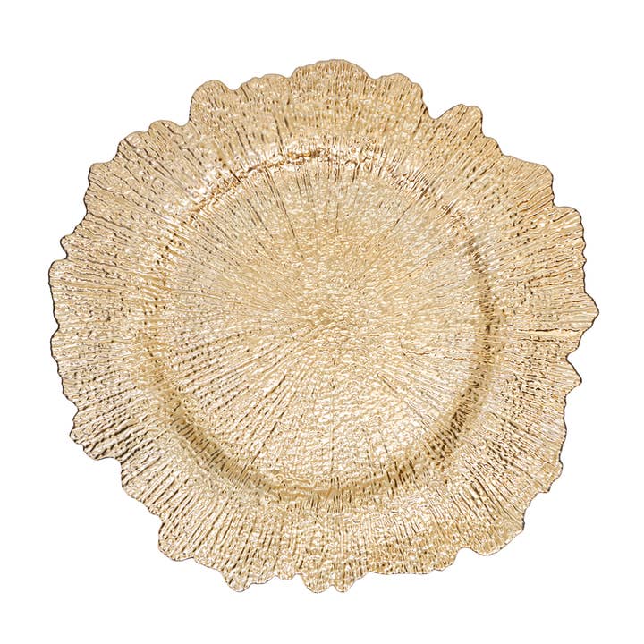 Fennco Styles - Wholesale Charger Plate - Gold Starburst 14" Charger Plate1