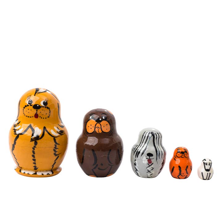 Mini variedad perro muñeca 5 pc./1,75" para venta al por mayor de Golden Cockerel