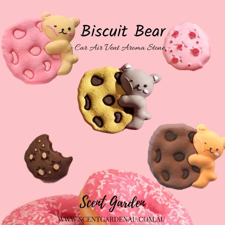 Aroma Stone Car Air Freshener Biscuit Bear for wholesale by Scent Garden