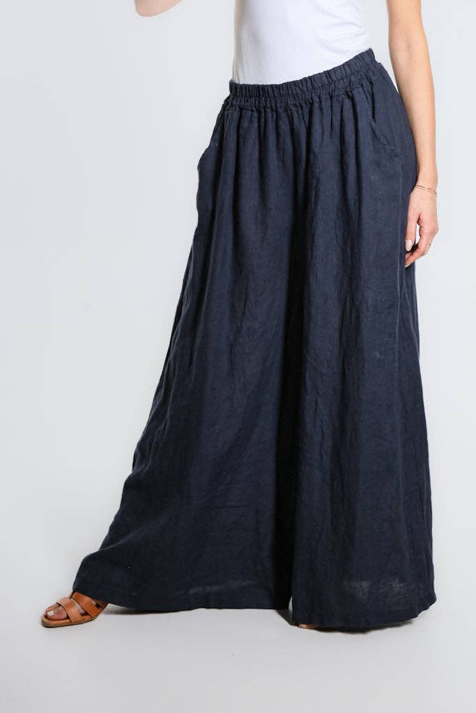 TINA Stephens Italy/Tees By Tina - Vente Pantalon – femme - Pantalon large en lin Angelena (PL187)20