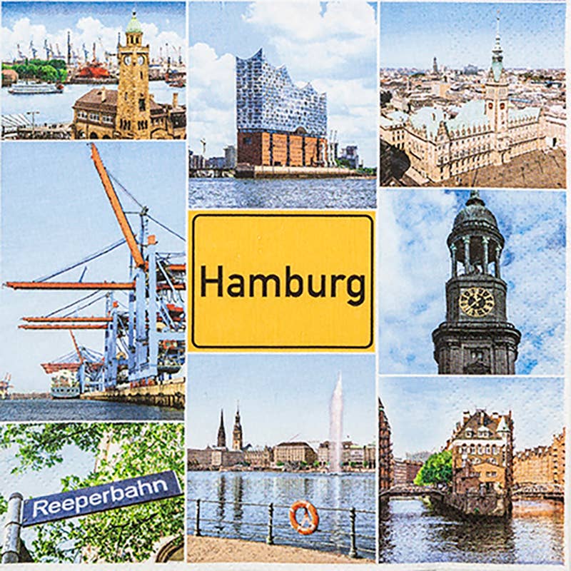 Home Fashion - Carl Dietrich GmbH - Wholesale Disposable Napkin - Lunch napkins Hamburg Sights0