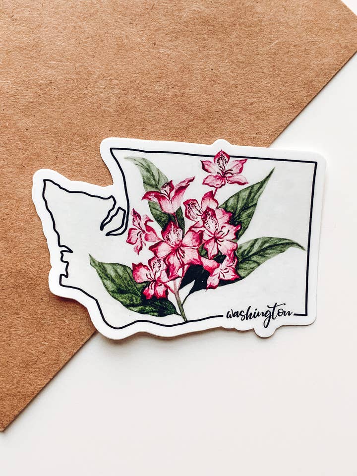 Washington State Flower Sticker for wholesale by Jo Creative Co