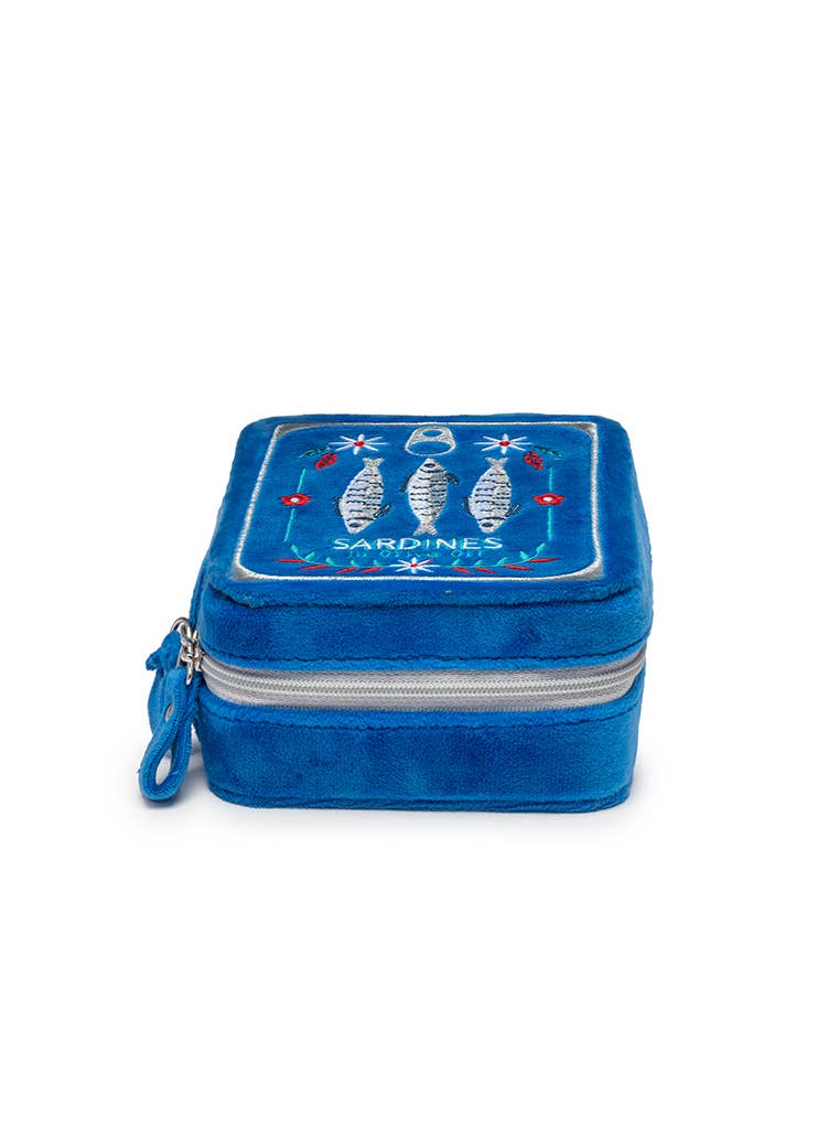 Living Royal - Wholesale Jewelry Box/Organizer - Velvet Jewelry Zip Case / Organizer - Sardine Can - Blue4