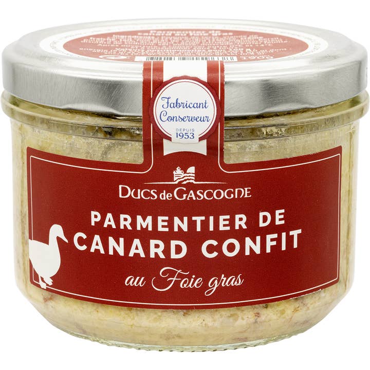 Duck Parmentier Confit With Foie Gras 190g for wholesale by Ducs de Gascogne