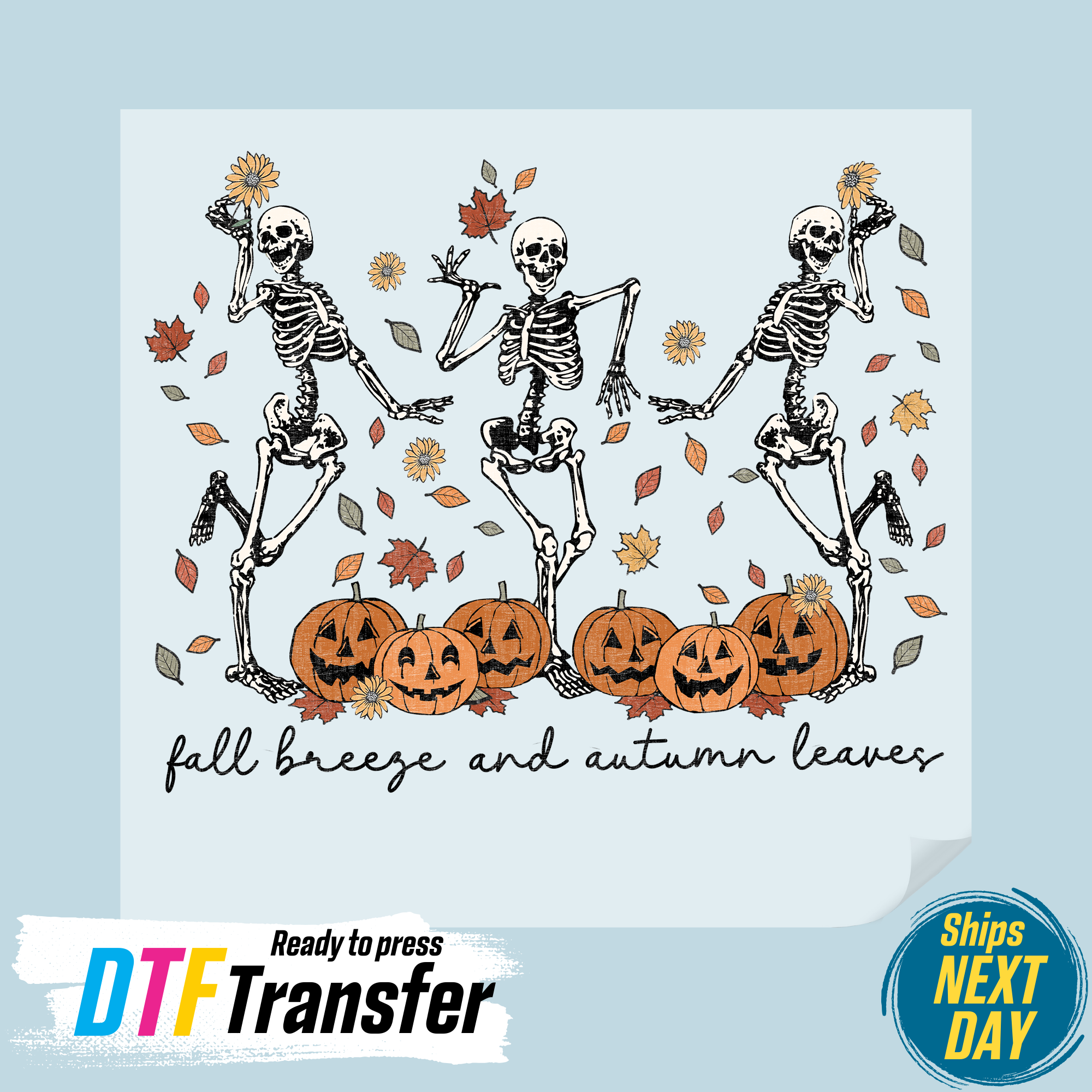 DTF Office - Wholesale Sublimation Transfer - Fall Breeze And Autumn Leaves DTF Transfer0