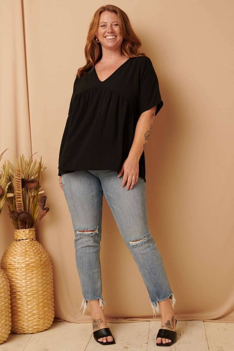 mittoshop - Wholesale Tunic - Women's - CT9073PL-PLUS AIRFLOW DOLMAN BABYDOLL BLOUSE21