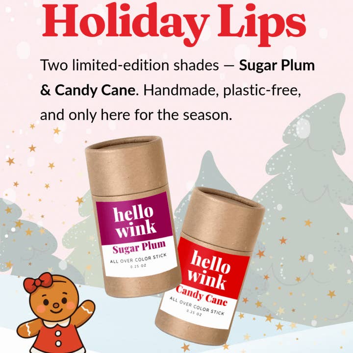 Hello Wink LLC - Wholesale Lip stain/dye/tint - Limited Edition: Candy Cane All Over Color Stick1