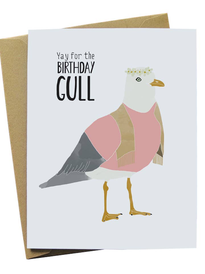 Måge Fødselsdag Card for engroshandel hos Paper Wolf Design
