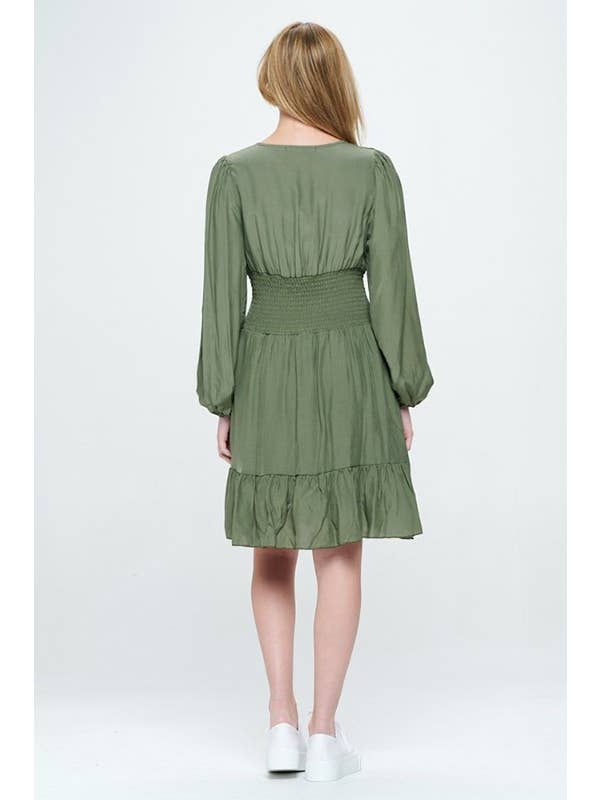 Hesperus - Wholesale Dress - Women's - Smocked Waist Square Neck Dress17