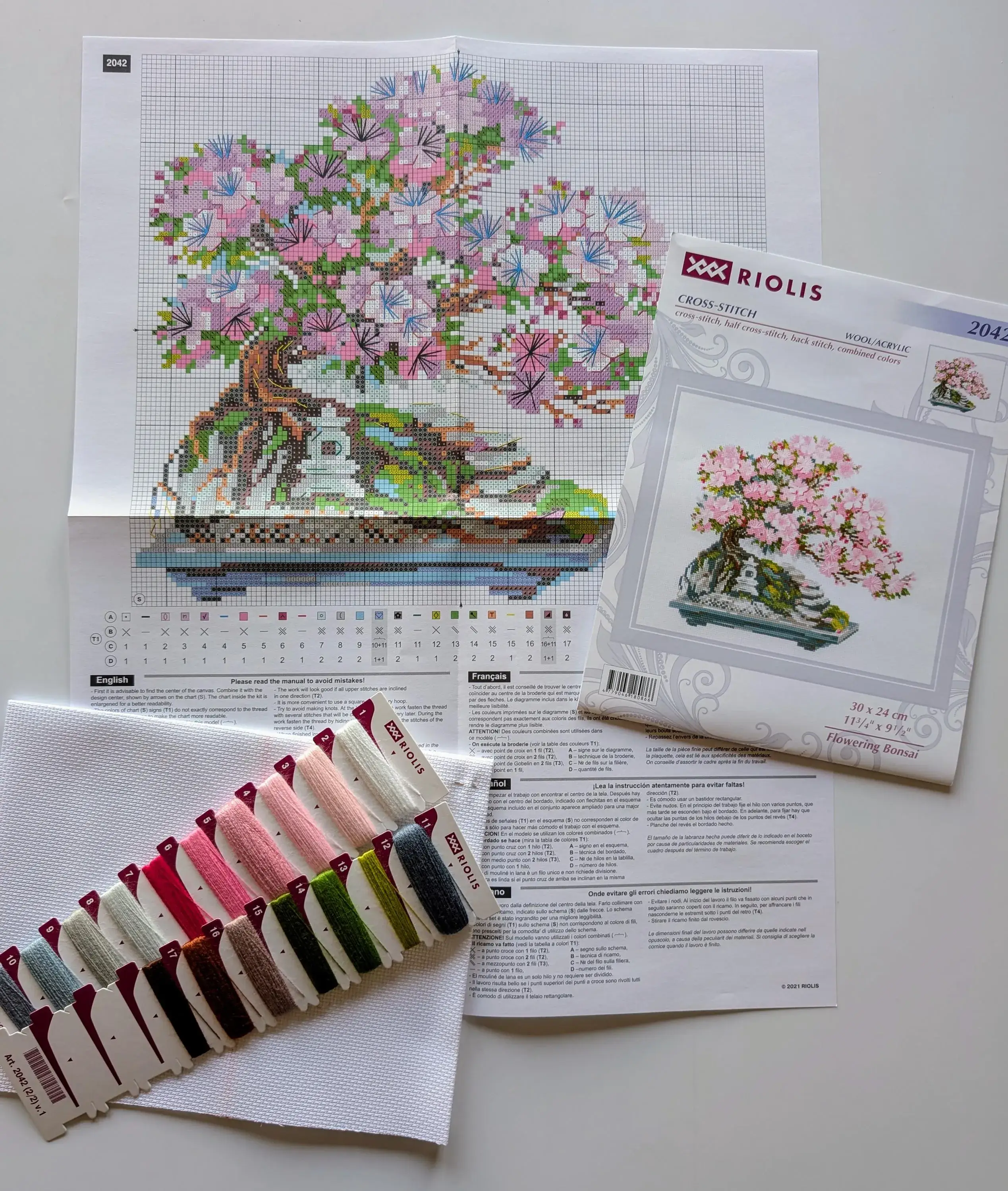 RIOLIS - Wholesale Embroidery/Cross Stitch Supplies - Cross Stitch Kit From Riolis 2042 Flowering Bonsai3