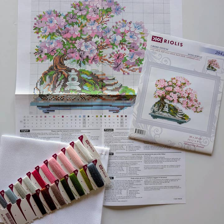 RIOLIS - Wholesale Embroidery/Cross Stitch Supplies - Cross Stitch Kit From Riolis 2042 Flowering Bonsai3