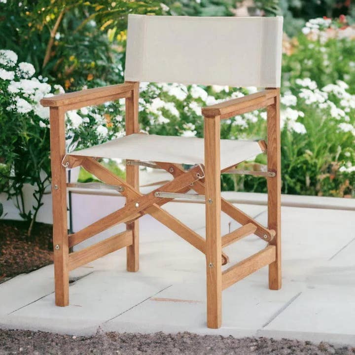 LOOMLAN - Wholesale Folding Chair - Director Teak Folding Outdoor Folding Armchair9