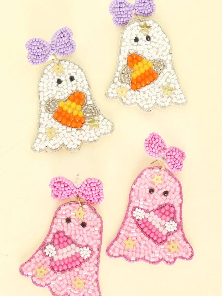 HALLOWEEN GHOST FRØPERLE DINGLENDE ØRERINGE 15940 for engroshandel hos anbfashion