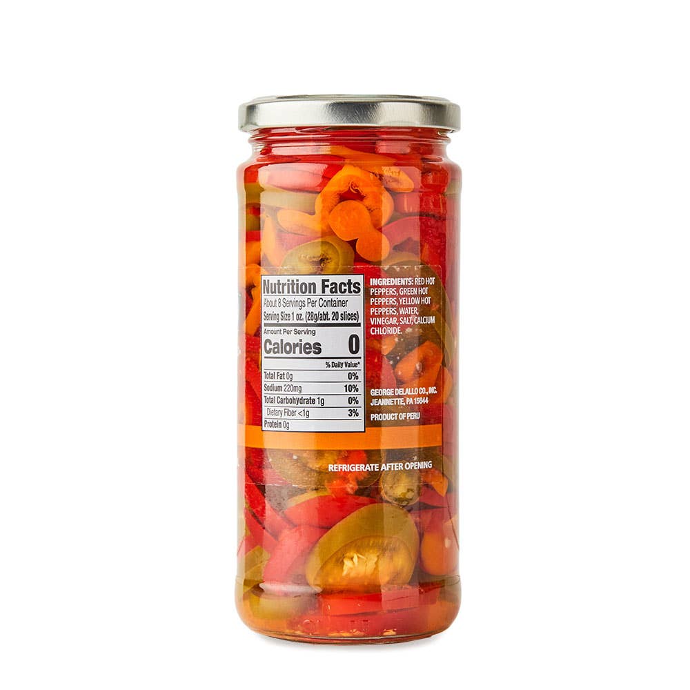Delallo - Wholesale Pickled Vegetables - Hot Peppers (Sliced)3